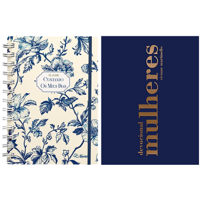 Kit Planner Contando os Meus Dias | Capa Floral Clássica + Devocional Mulheres 2027 | Viviane Martinello