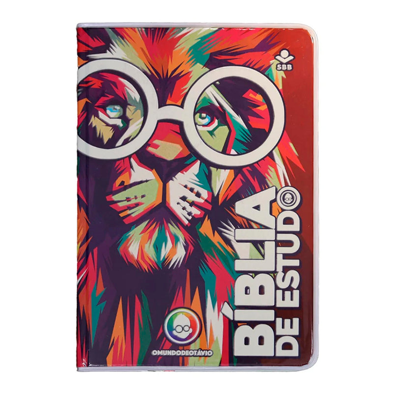 Bíblia de Estudo Kids | NTLH | Letra Grande | O Mundo de Otávio | Capa Dura Leão