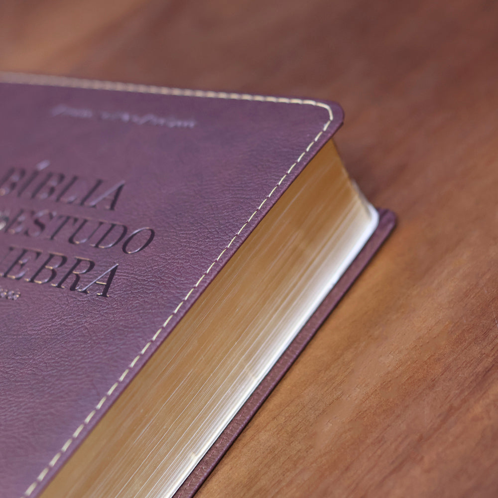 Bíblia de Estudo de Genebra | Letra Grande | ARA | Capa Luxo Vinho