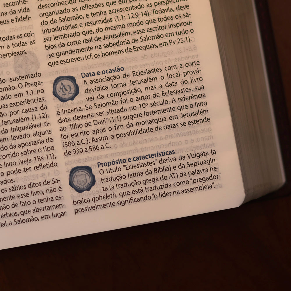 Bíblia de Estudo de Genebra | Letra Grande | ARA | Capa Luxo Vinho