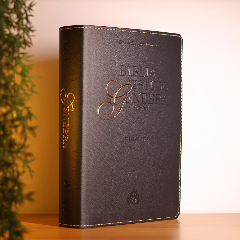 Bíblia de Estudo de Genebra | Letra Grande | ARA | Capa Luxo Preta