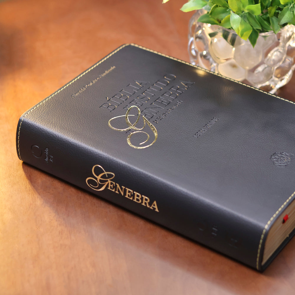 Bíblia de Estudo de Genebra | Letra Grande | ARA | Capa Luxo Preta