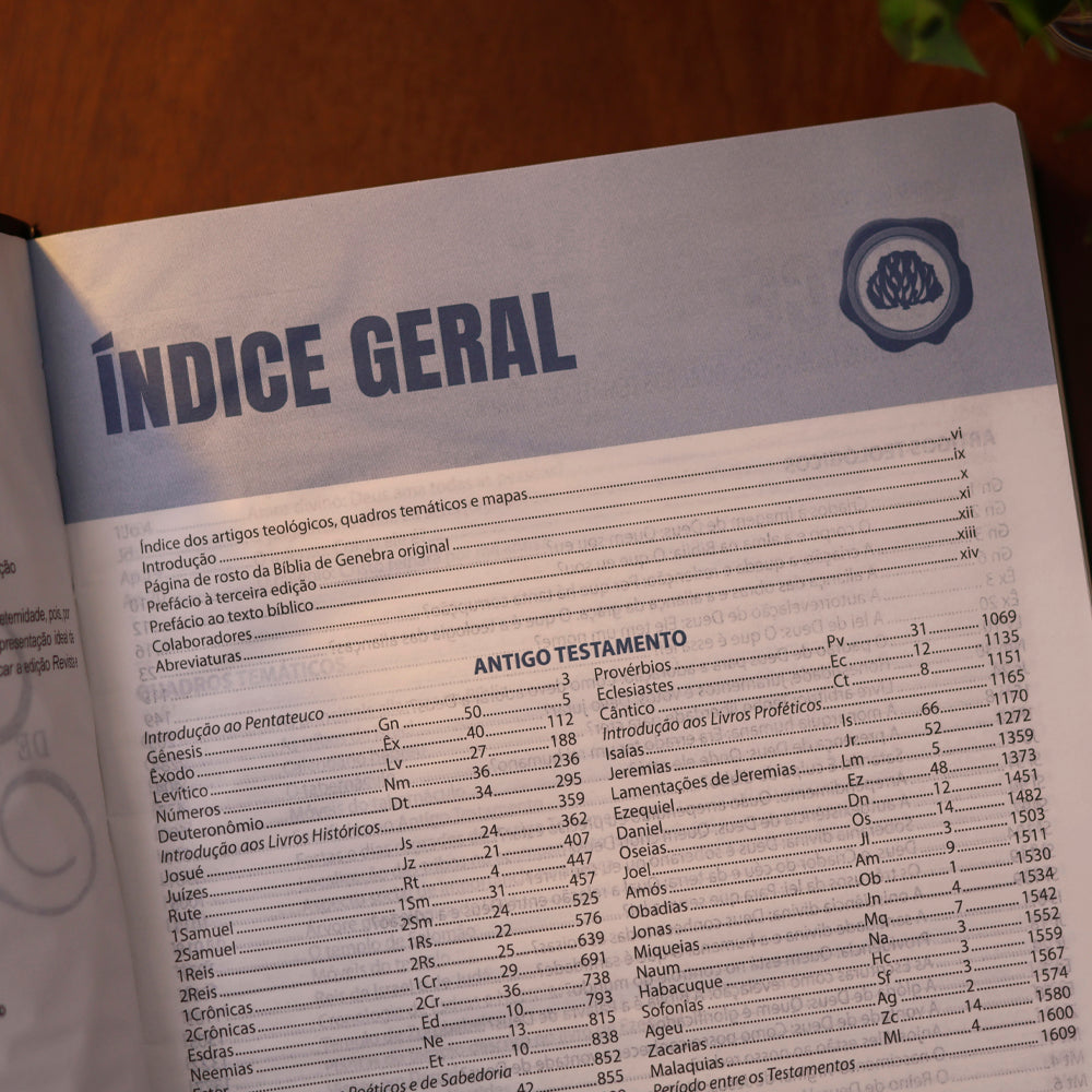 Bíblia de Estudo de Genebra | Letra Grande | ARA | Capa Luxo Preta