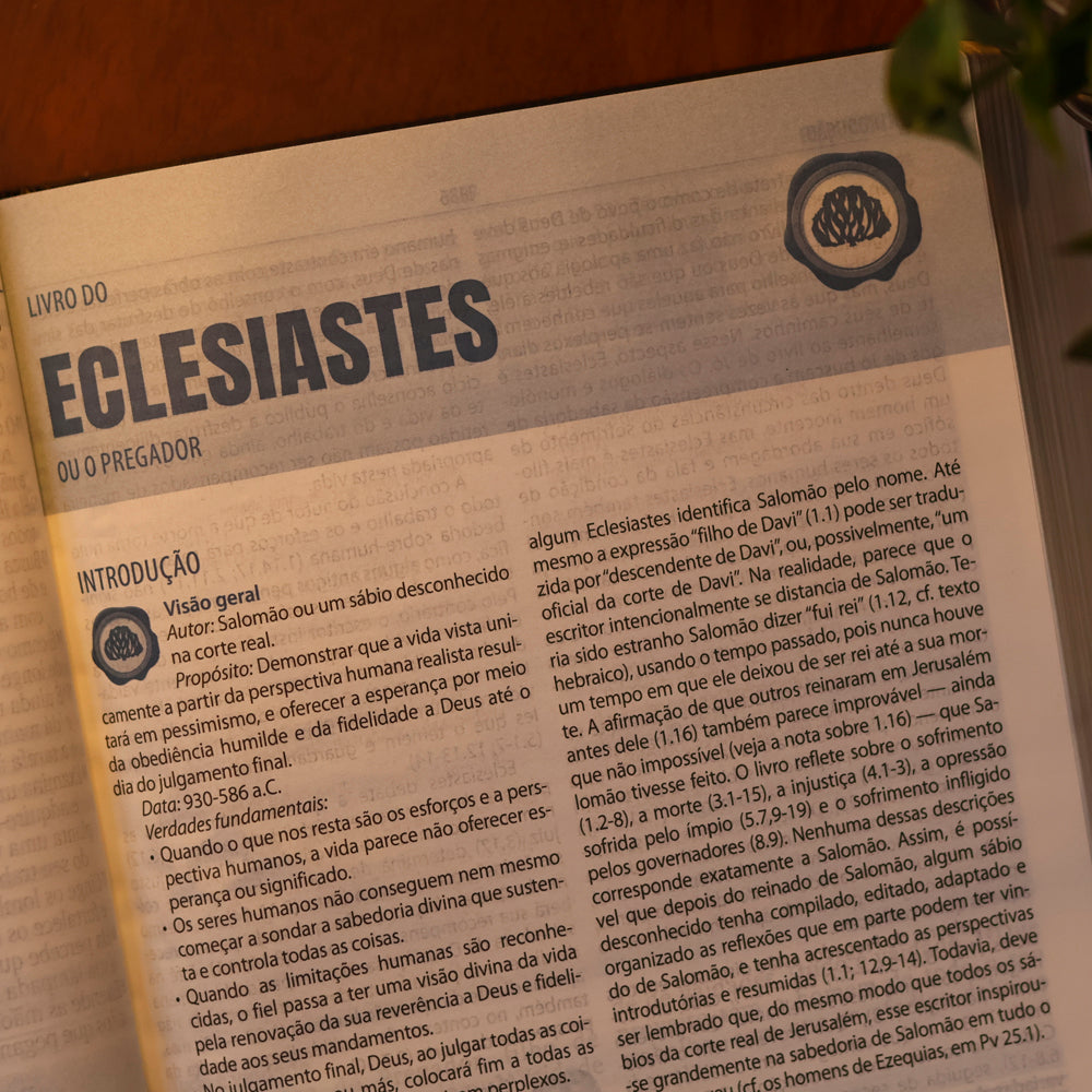 Bíblia de Estudo de Genebra | Letra Grande | ARA | Capa Luxo Preta