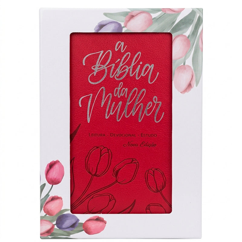 A Bíblia da Mulher | Letra Grande | NAA | Capa Luxo Aston Pink | Caixa Janela