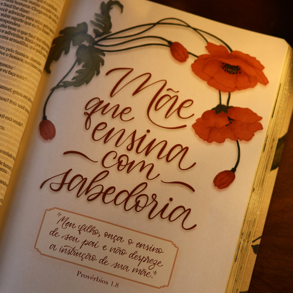 Bíblia Sagrada Ser Mãe | NAA | Letra Grande | Capa Tecido