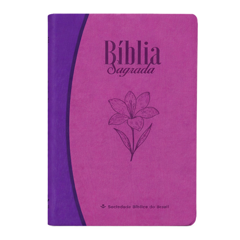 Bíblia Sagrada | NTLH | Letra Grande | Legno Duo Roxo e Lilás