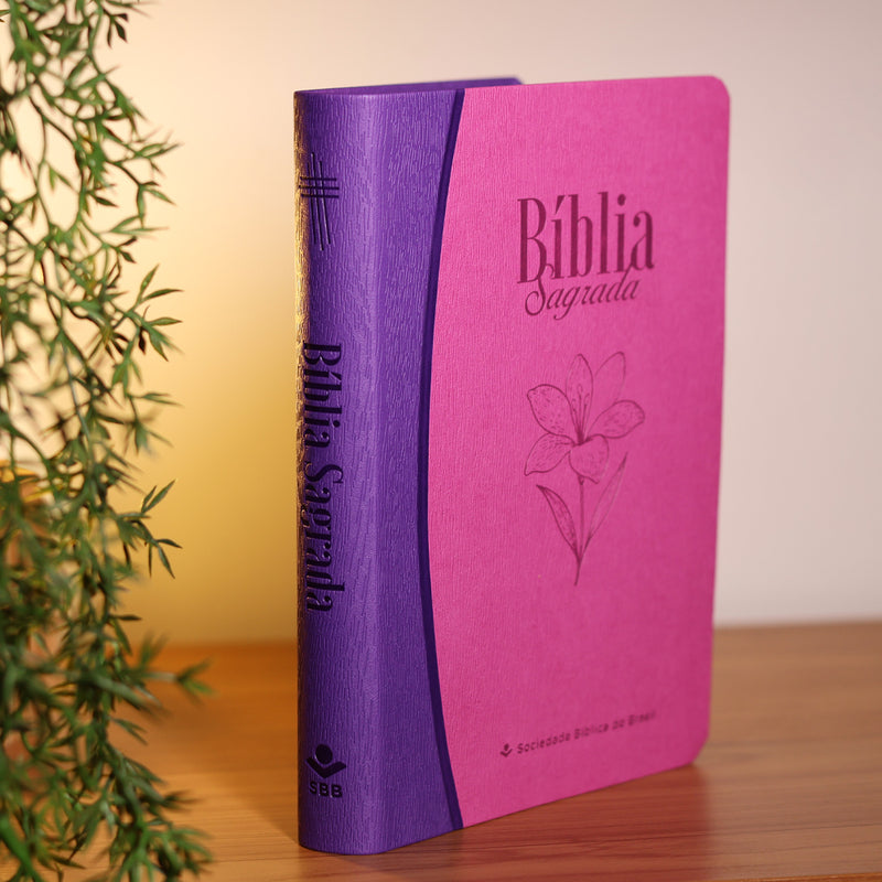 Bíblia Sagrada | NTLH | Letra Grande | Legno Duo Roxo e Lilás