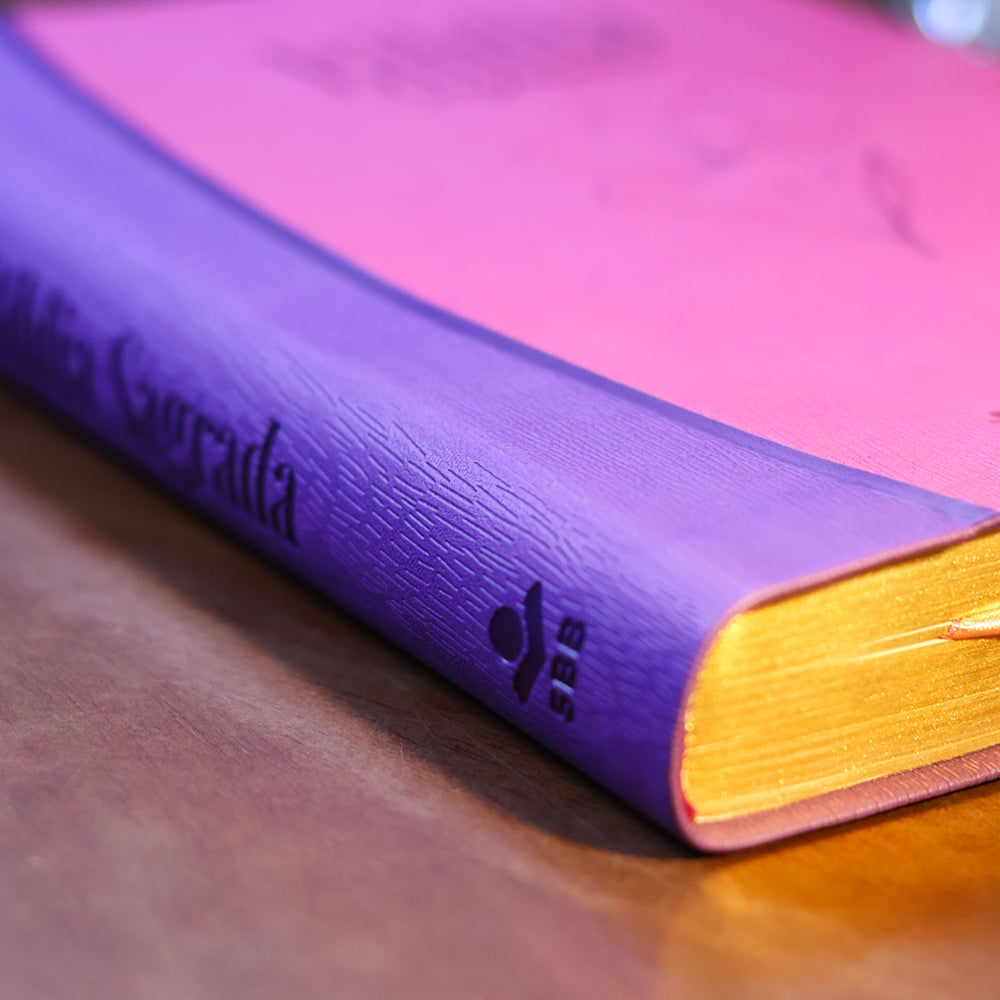 Bíblia Sagrada | NTLH | Letra Grande | Legno Duo Roxo e Lilás