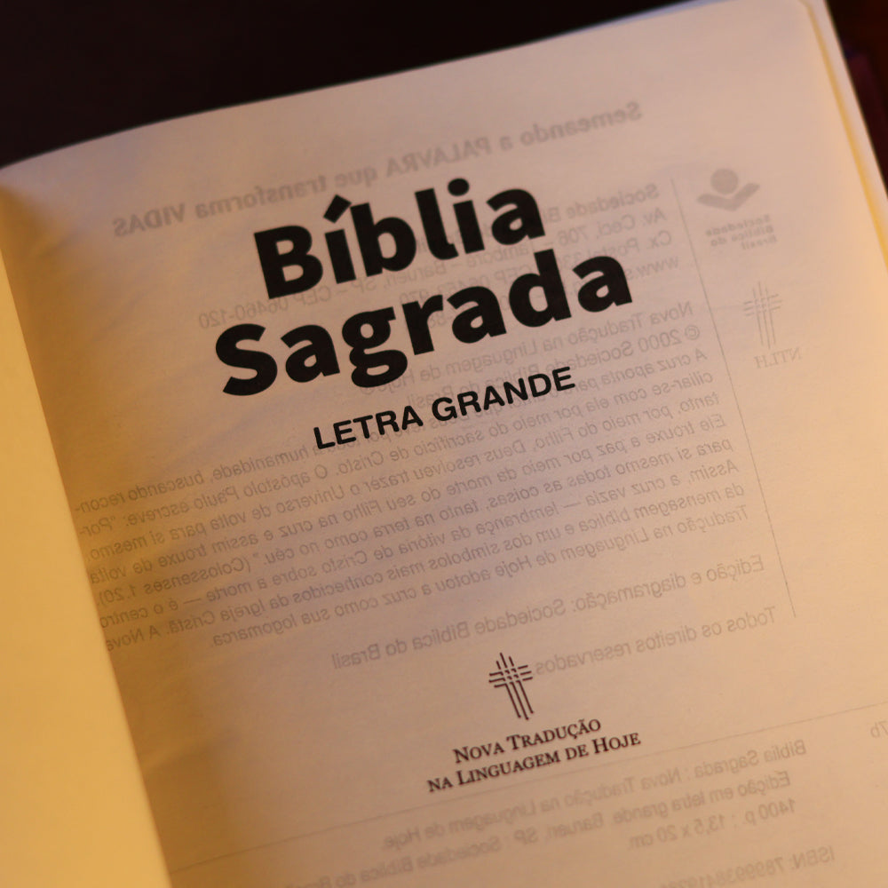 Bíblia Sagrada | NTLH | Letra Grande | Legno Duo Roxo e Lilás