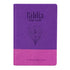 Bíblia Sagrada ARA Letra Grande, capa Legno Duo roxo e lilás com flor de lírio e texto "Sociedade Bíblica do Brasil". — Plenitude