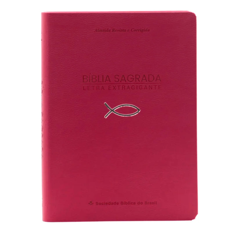 Bíblia Sagrada | ARC | Letra Extragigante | Com Índice | Capa Pink