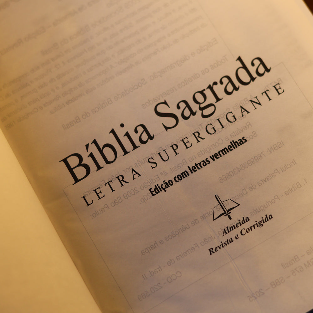 Bíblia Sagrada | ARC | Letra Supergigante |  Capa Aston Vinho e Rosa
