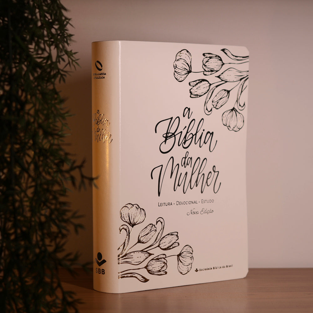 A Bíblia da Mulher | NAA | Capa Luxo Branca | Nova Edição