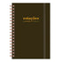 Planner Estações Minimalista, capa dura marrom com "estações by VIVIANE MARTINELLO" em dourado, espiral de metal. — Plenitude