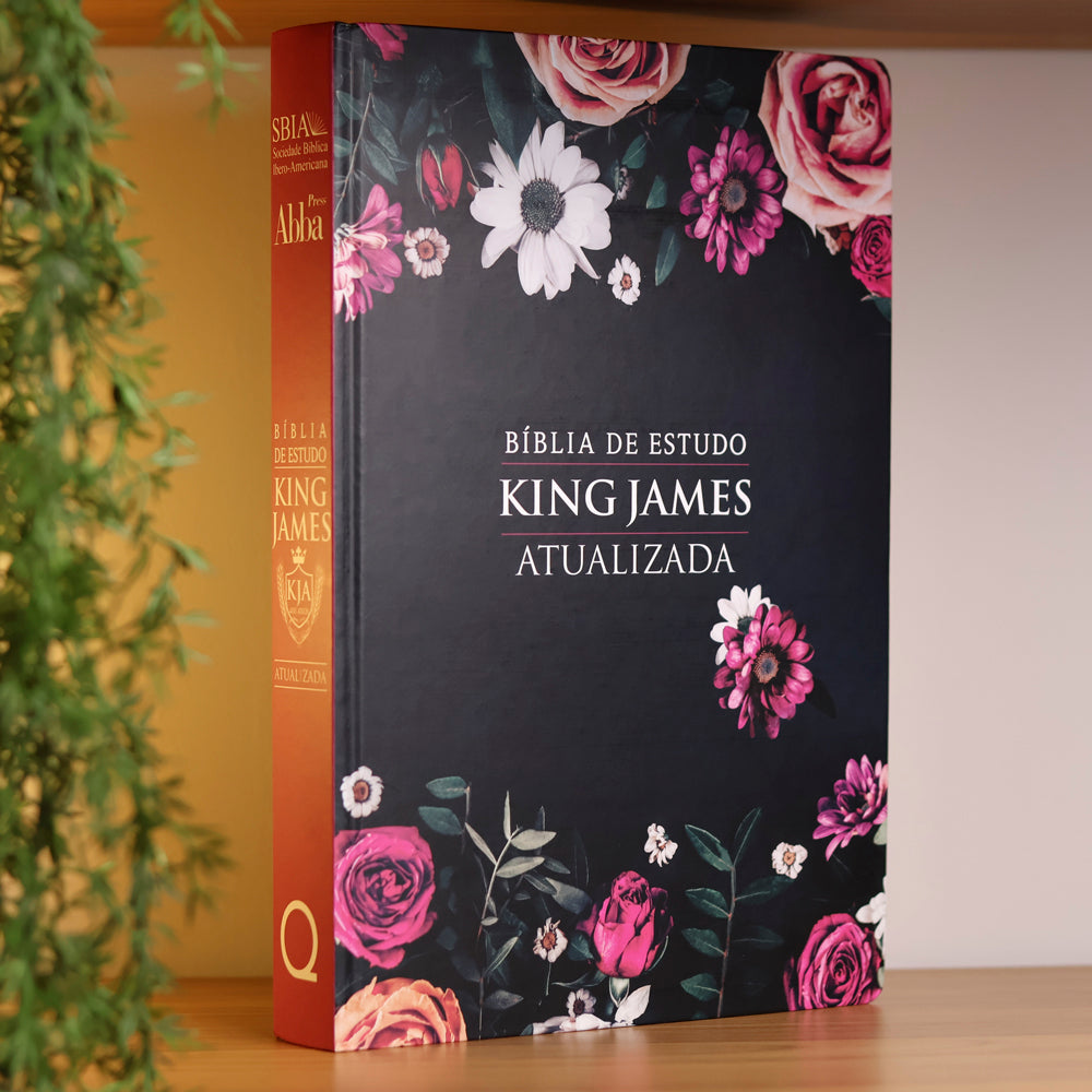Bíblia de Estudo Floral Pink | KJA | Capa Dura