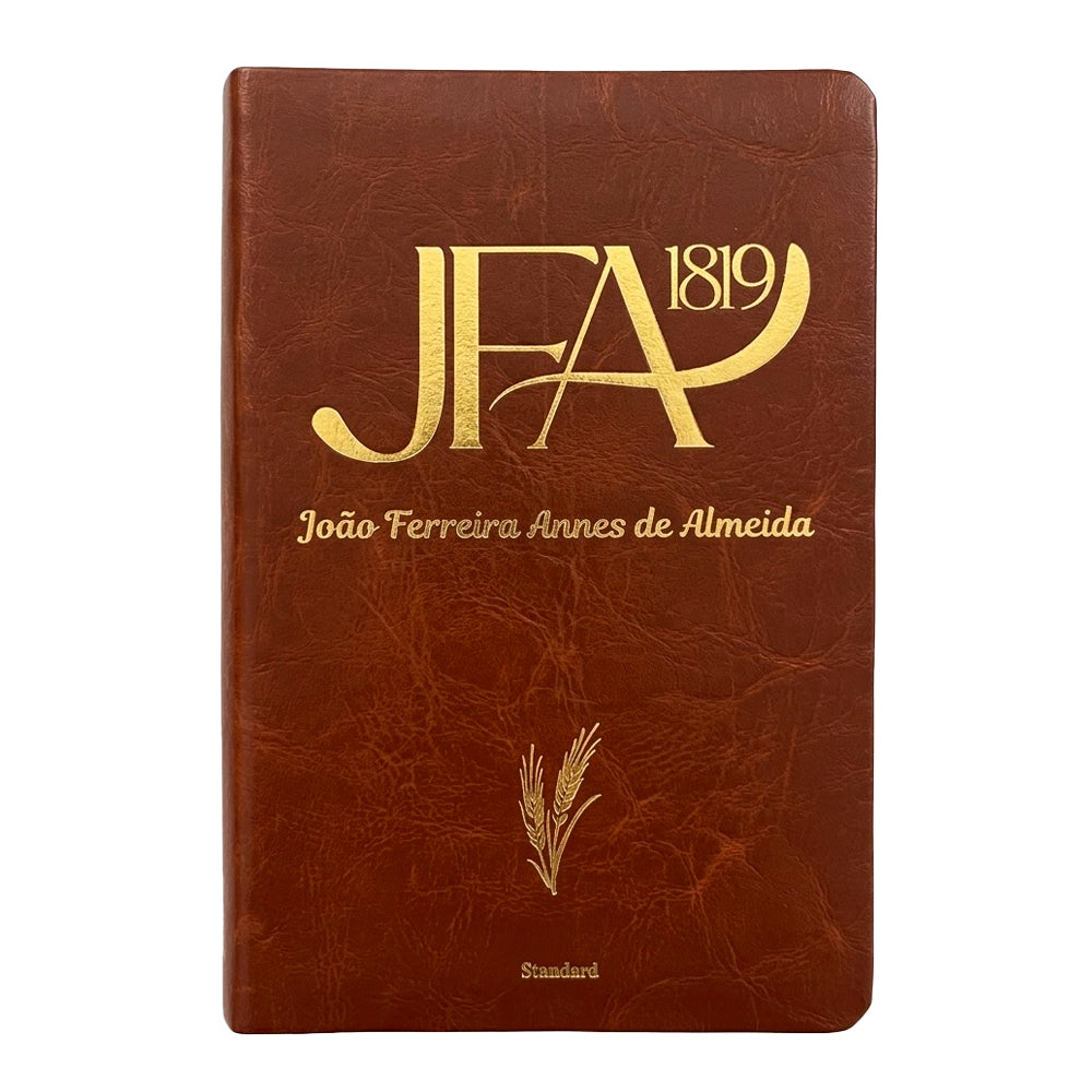 Bíblia Sagrada João Ferreira de Almeida | JFA 1819 | Standard | Letra Grande | Capa Luxo Marrom