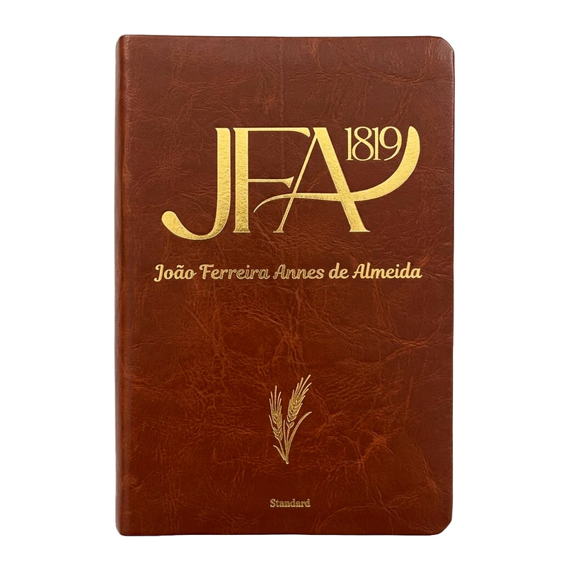 Bíblia Sagrada João Ferreira de Almeida | JFA 1819 | Standard | Letra Grande | Capa Luxo Marrom