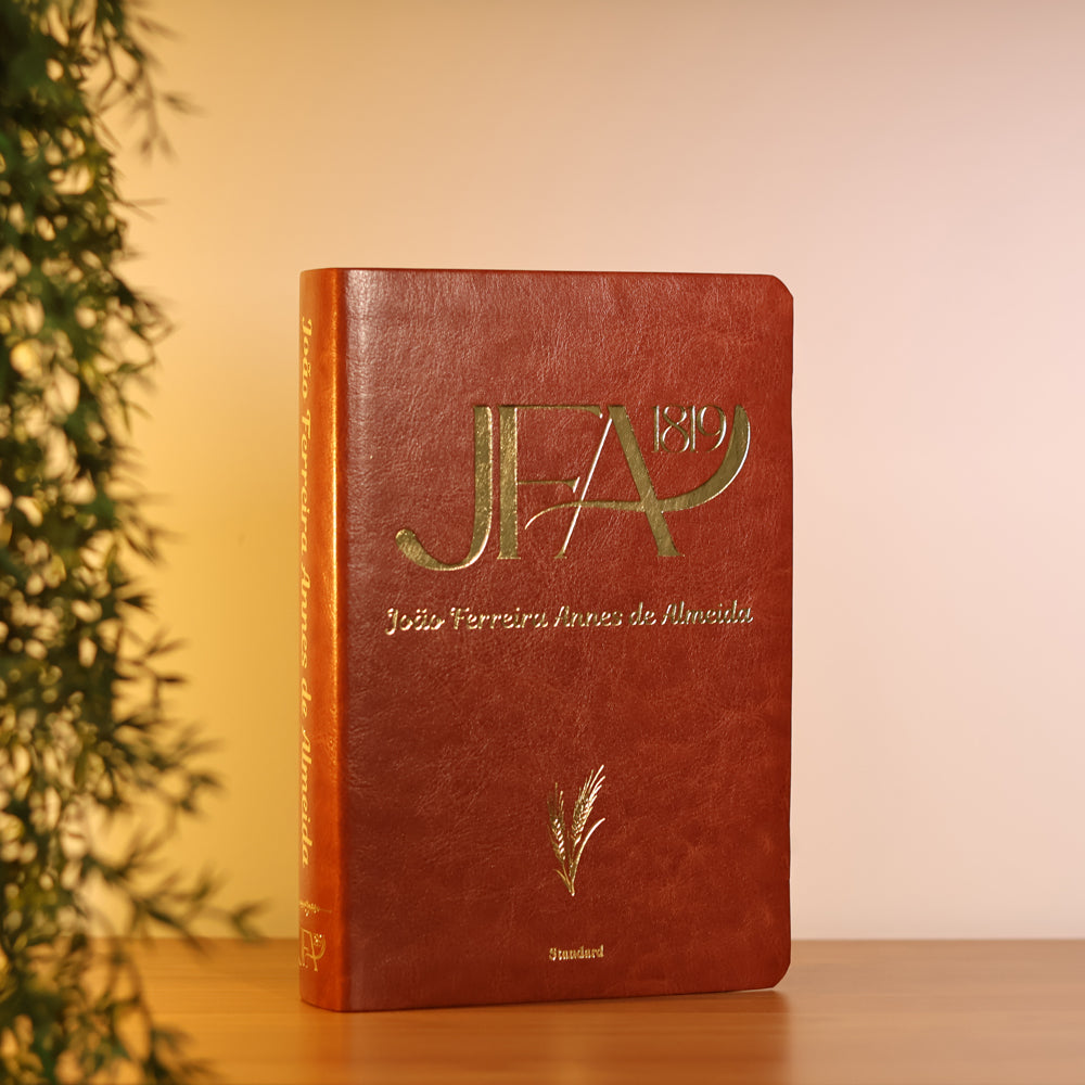 Bíblia Sagrada João Ferreira de Almeida | JFA 1819 | Standard | Letra Grande | Capa Luxo Marrom