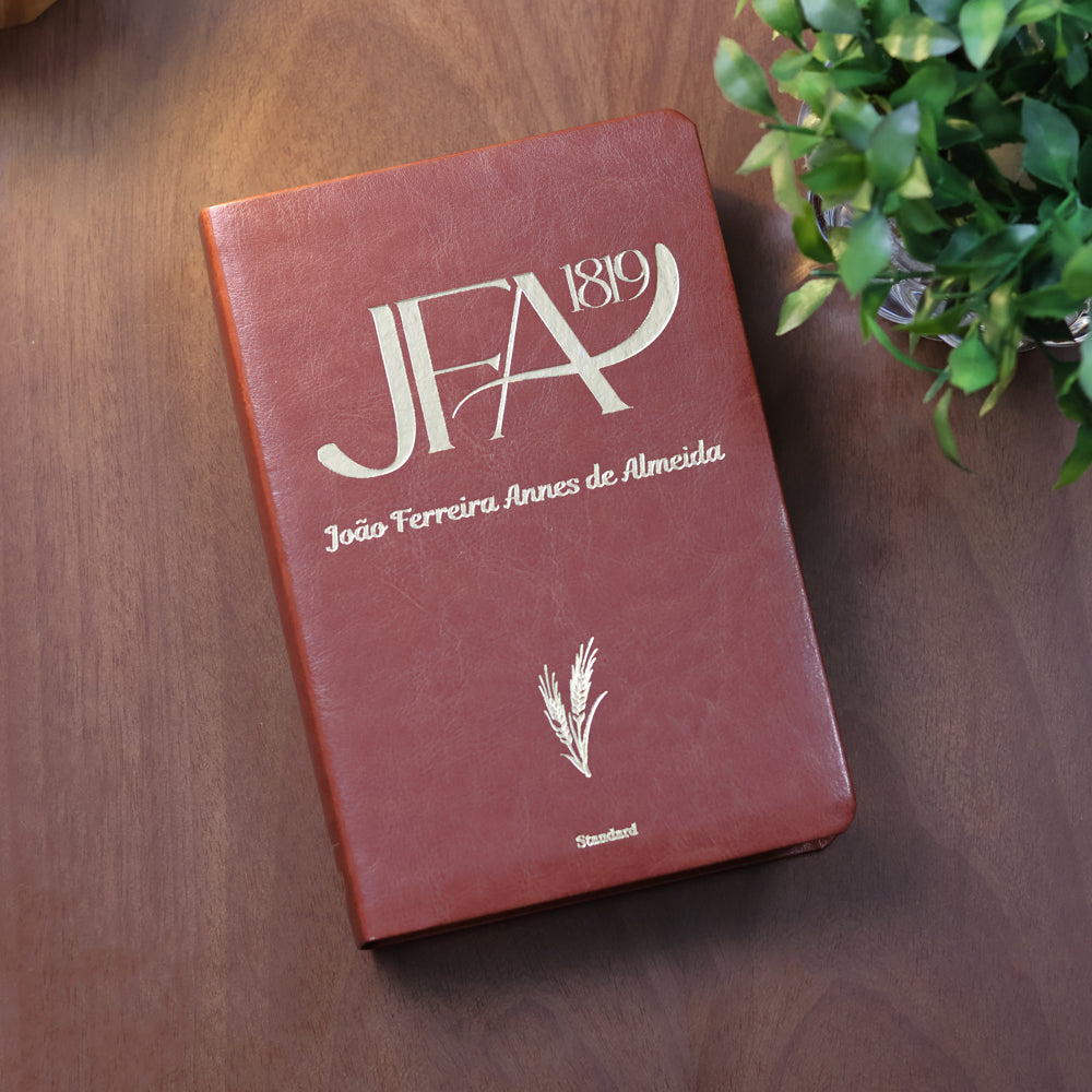 Bíblia Sagrada João Ferreira de Almeida | JFA 1819 | Standard | Letra Grande | Capa Luxo Marrom
