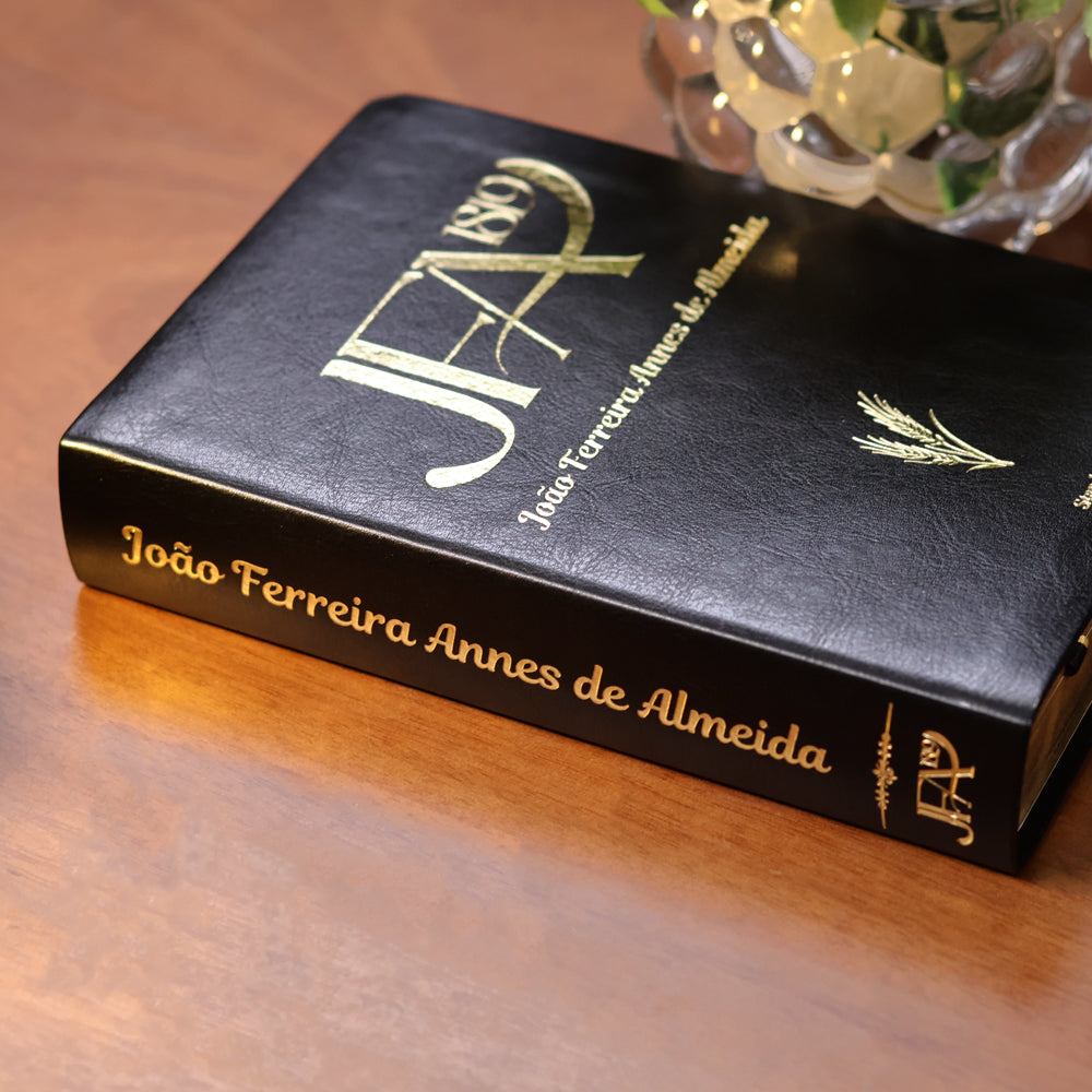 Bíblia Sagrada João Ferreira de Almeida | JFA 1819 | Standard | Letra Grande | Capa Luxo Preta