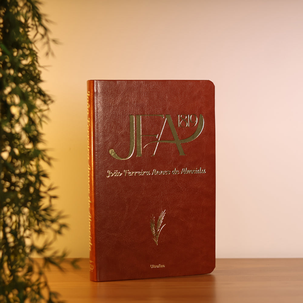 Bíblia Sagrada João Ferreira de Almeida | JFA 1819 | Ultrafina | Letra Normal | Capa Luxo Marrom