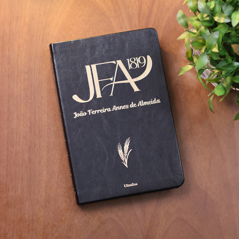 Bíblia Sagrada João Ferreira de Almeida | JFA 1819 | Ultrafina | Letra Normal | Capa Luxo Preta