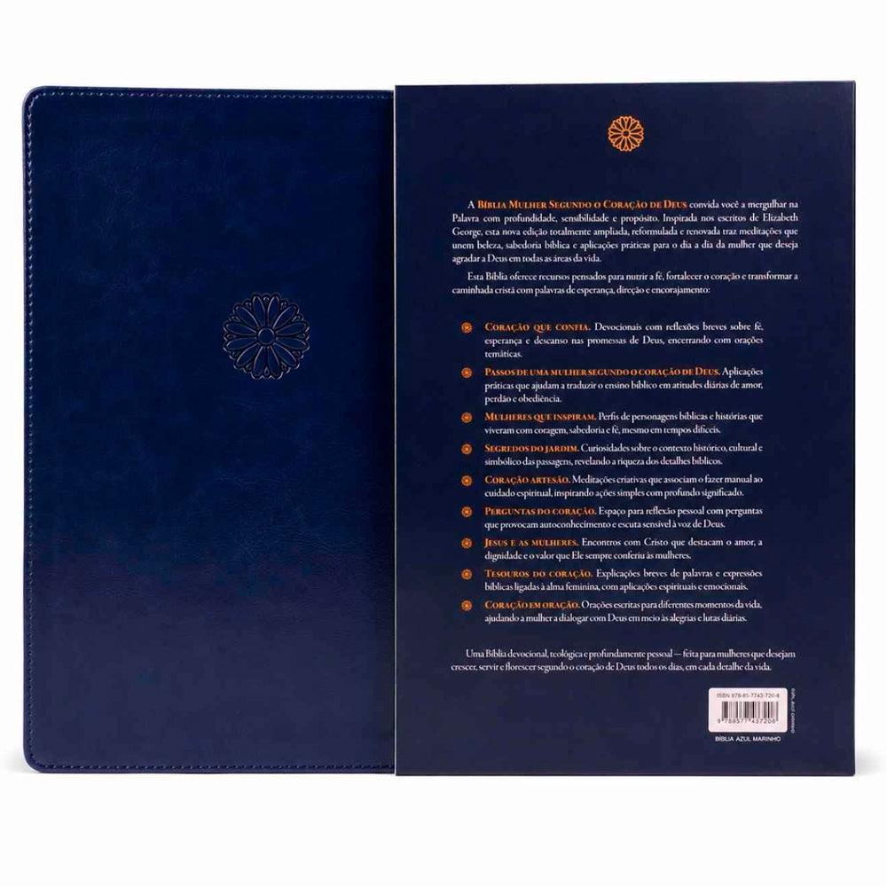 Bíblia Mulher Segundo o Coração de Deus | King James | Capa Azul