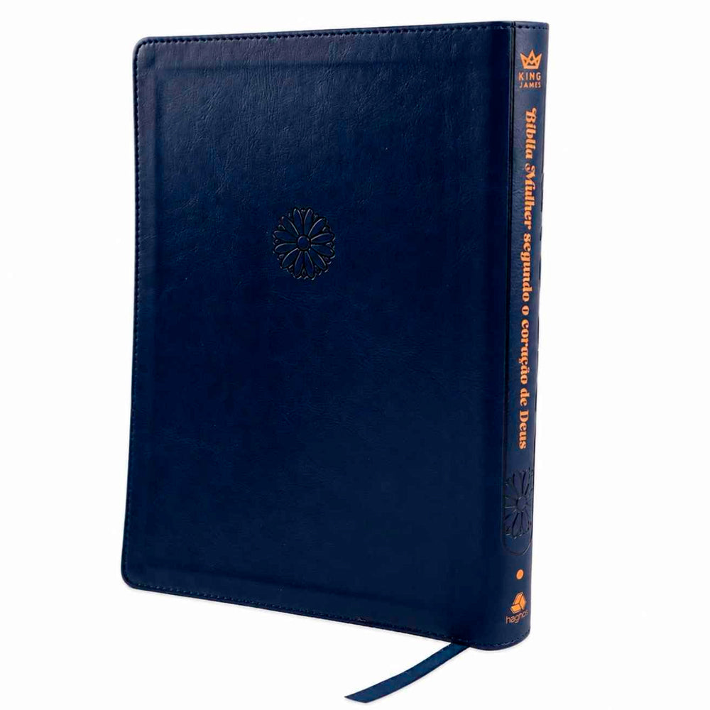 Bíblia Mulher Segundo o Coração de Deus | King James | Capa Azul