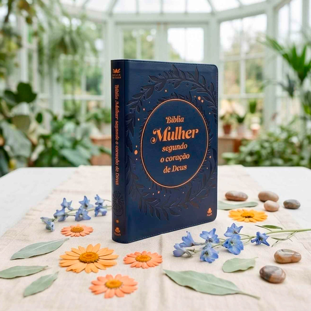 Bíblia Mulher Segundo o Coração de Deus | King James | Capa Azul