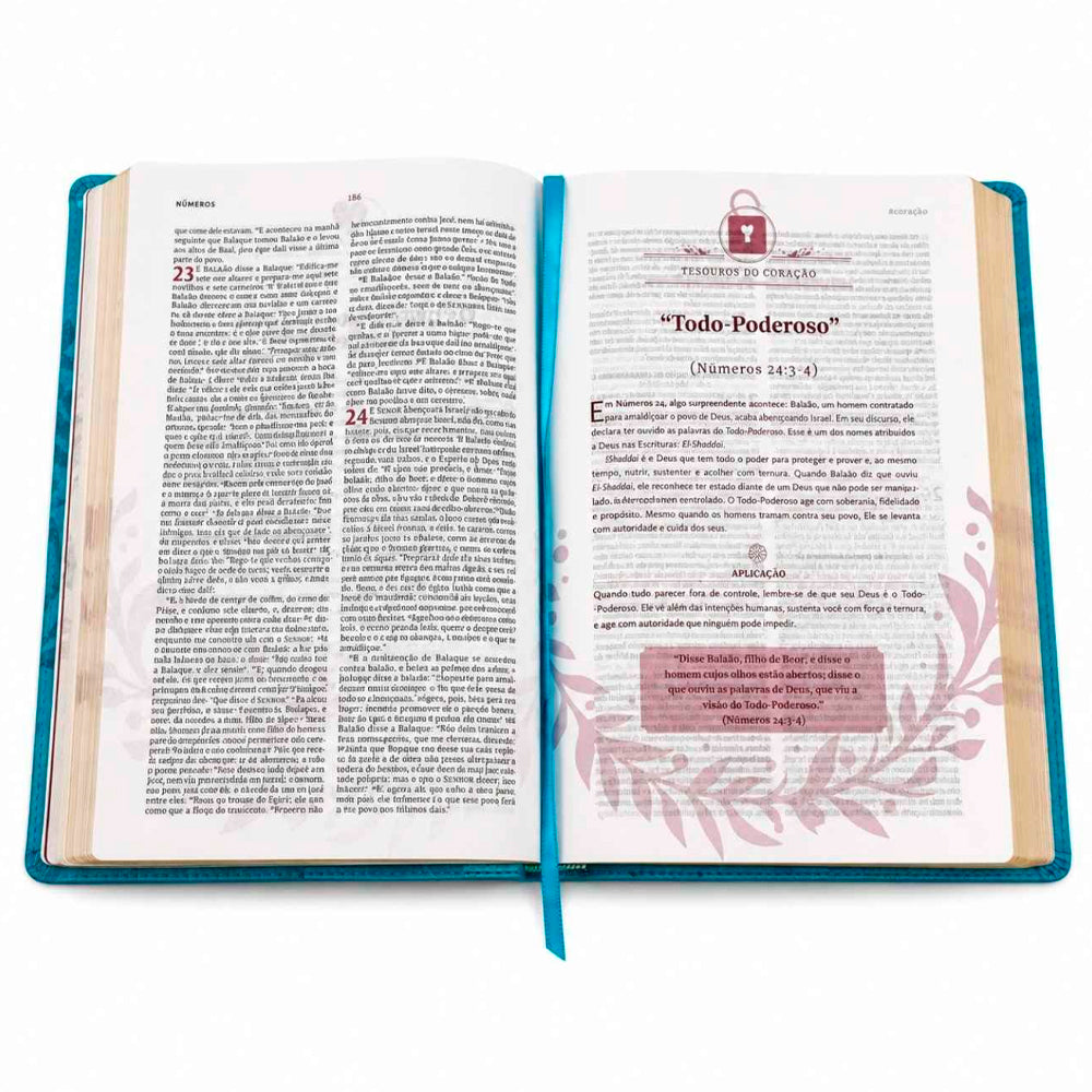 Bíblia Mulher Segundo o Coração de Deus | King James | Capa Turquesa