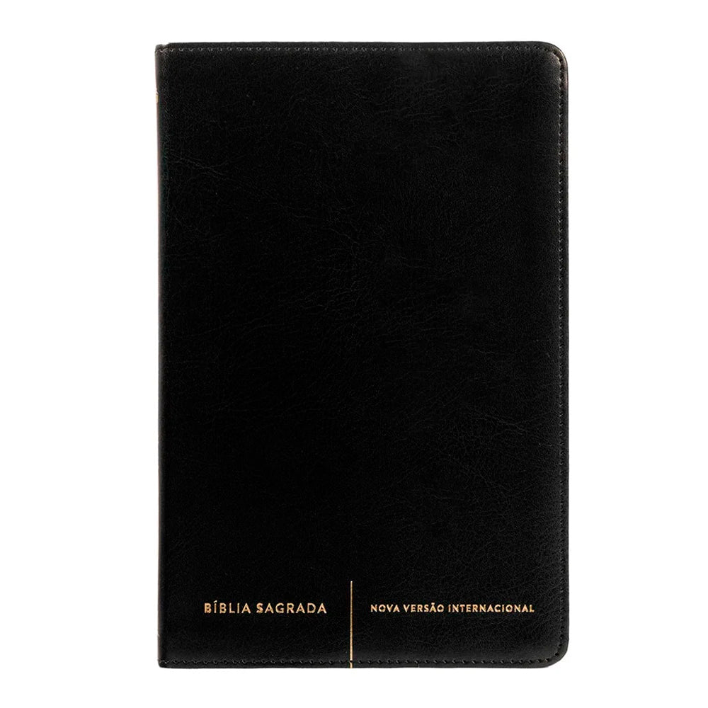 Bíblia Sagrada Slim | NVI | Letra Normal | Capa Luxo Preto