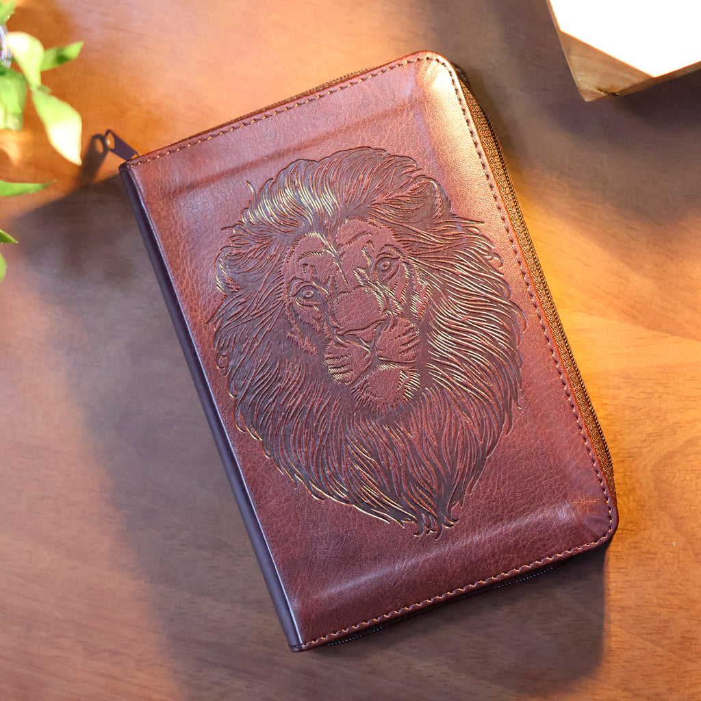 Bíblia Pocket | NVI | Leitura Perfeita | Com Zíper | Capa Luxo Marrom