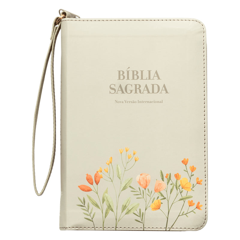 Bíblia Pocket | NVI | Leitura Perfeita | Capa Luxo Florida com Alça