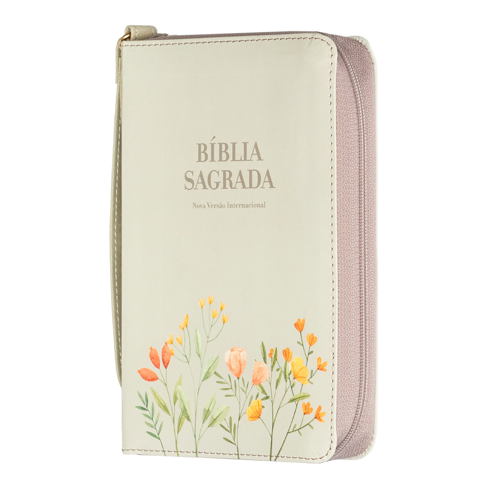Bíblia Pocket | NVI | Leitura Perfeita | Capa Luxo Florida com Alça