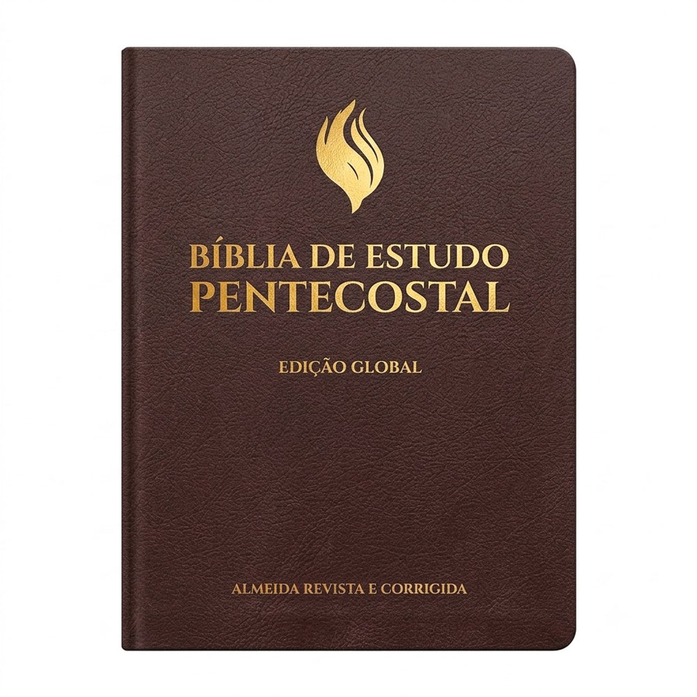 Bíblia de Estudo Pentecostal | Edição Global | ARC | Letra Grande | Capa Luxo Vinho