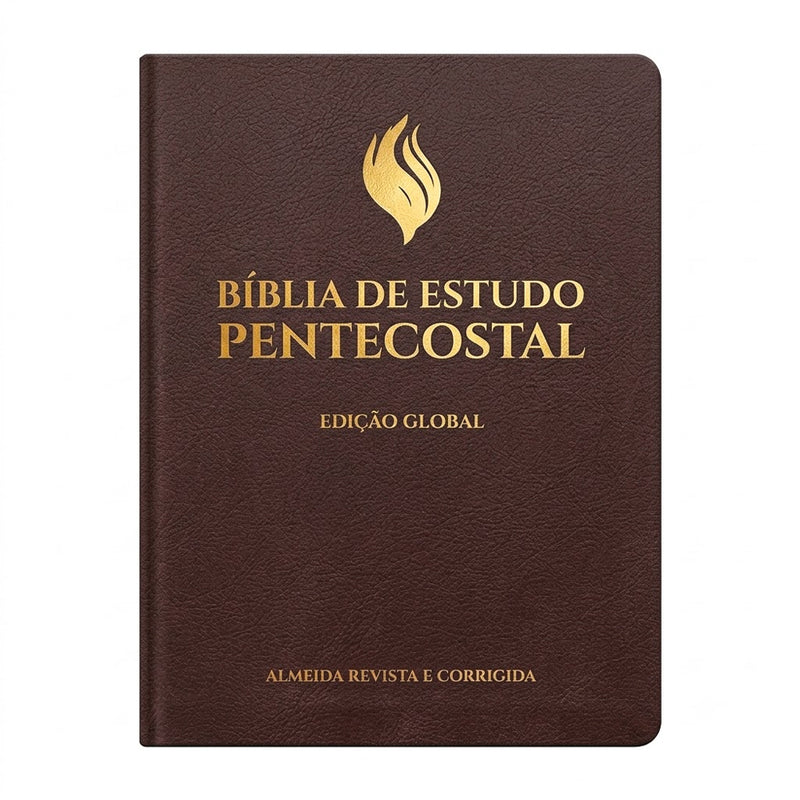 Bíblia de Estudo Pentecostal | Edição Global | ARC | Letra Grande | Capa Luxo Vinho