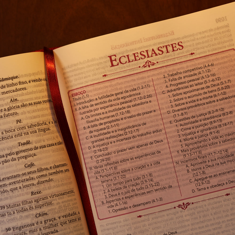 Bíblia de Estudo Pentecostal | Edição Global | ARC | Letra Grande | Capa Luxo Vinho