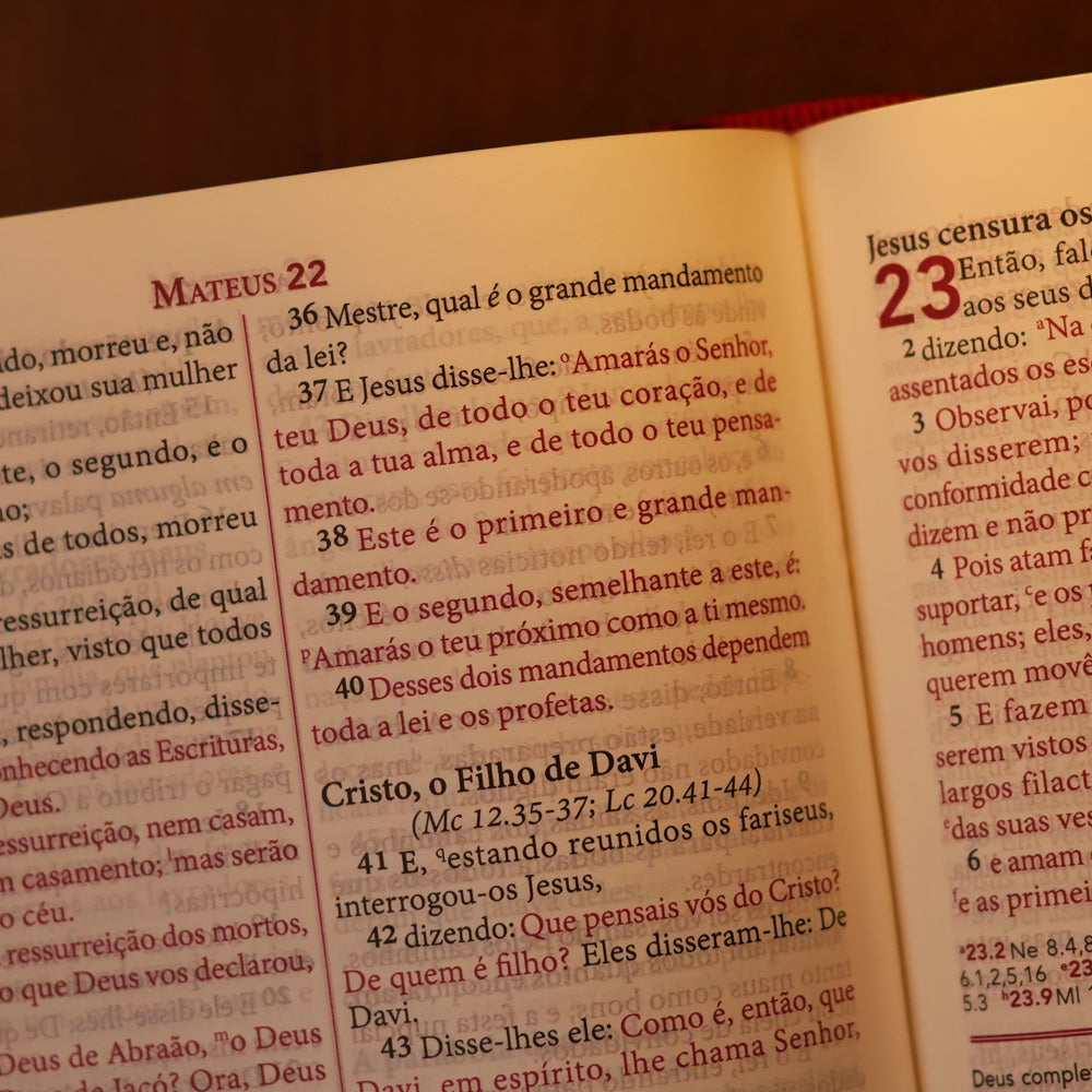 Bíblia de Estudo Pentecostal | Edição Global | ARC | Letra Grande | Capa Luxo Vinho