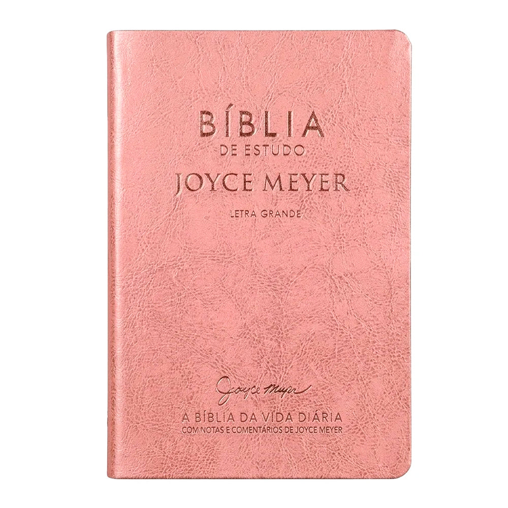 Bíblia De Estudo Joyce Meyer | NVI | Letra Grande | Capa Rosa