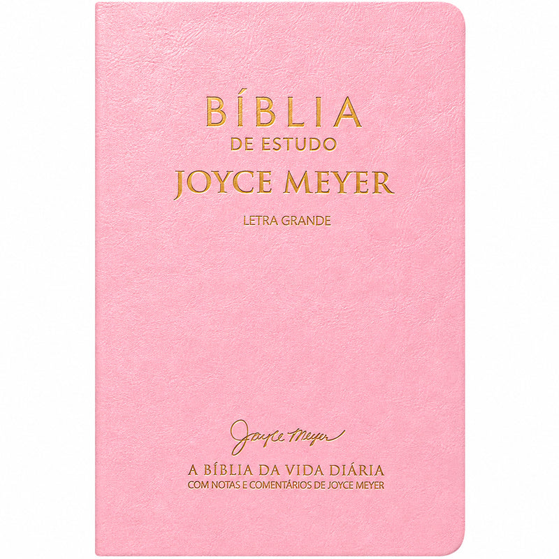 Bíblia De Estudo Joyce Meyer | NVI | Letra Grande | Capa Rosa