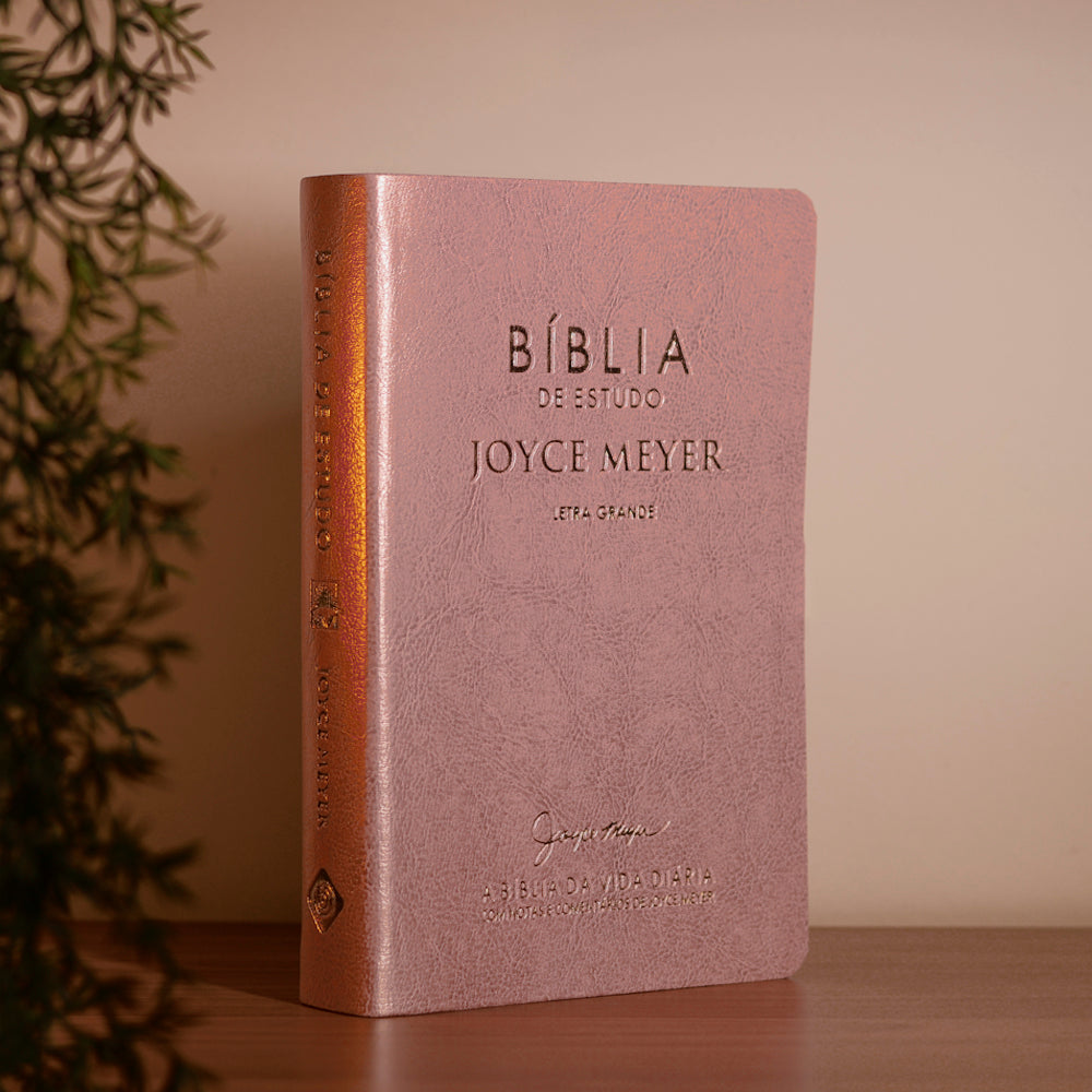 Bíblia De Estudo Joyce Meyer | NVI | Letra Grande | Capa Rosa