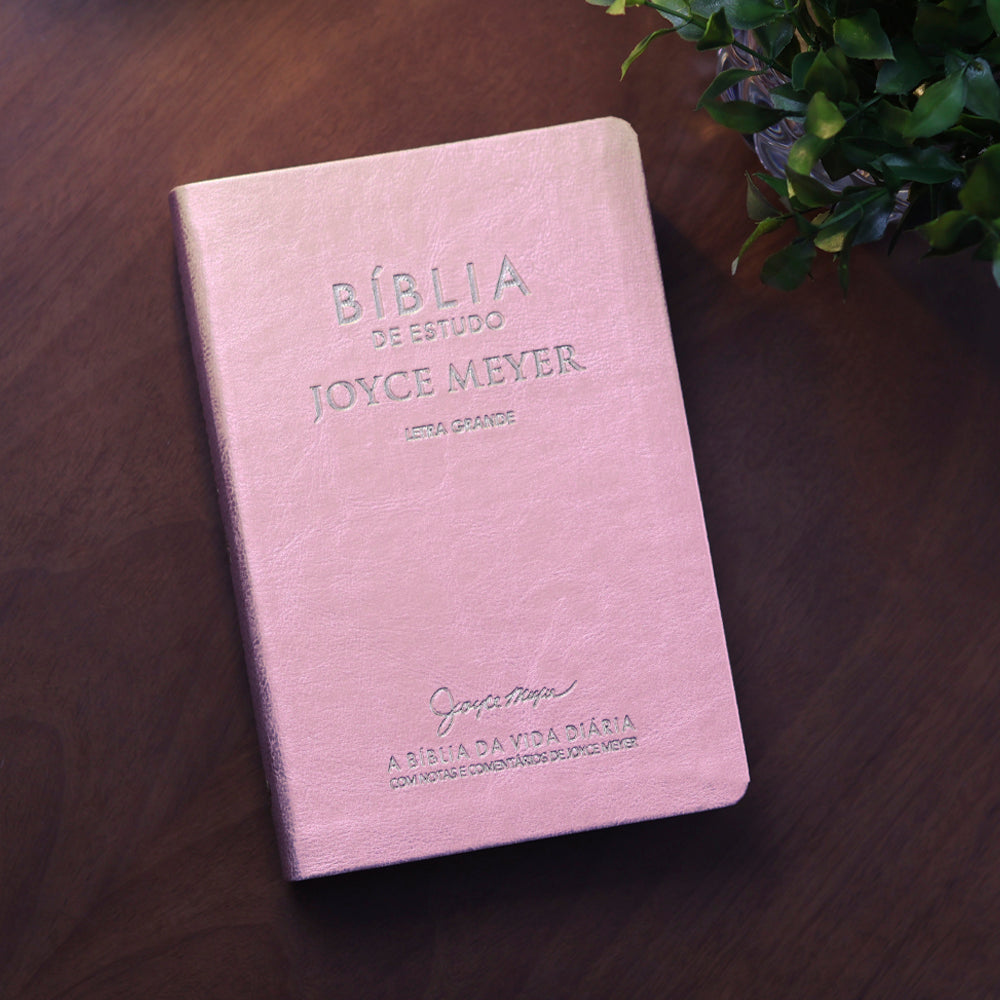Bíblia De Estudo Joyce Meyer | NVI | Letra Grande | Capa Rosa