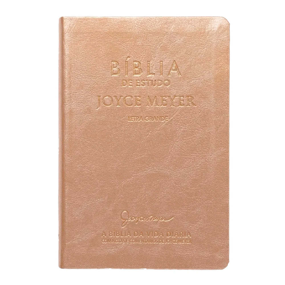 Bíblia De Estudo Joyce Meyer | NVI | Letra Grande | Capa Dourada