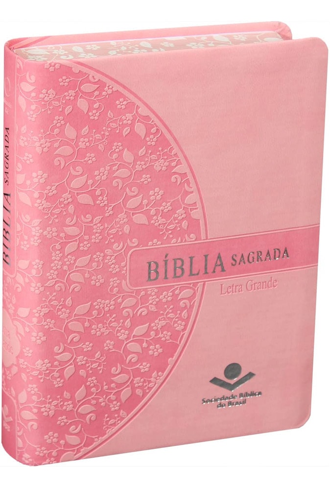 Bíblia Sagrada | Letra Grande | ARA | Capa Rosa Florida