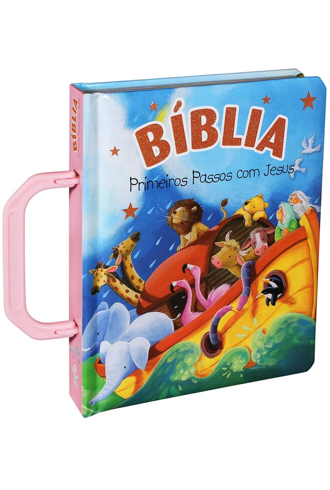Bíblia Primeiros Passos Com Jesus | Letra Normal | TNL | Capa Ilustrada Alça Rosa