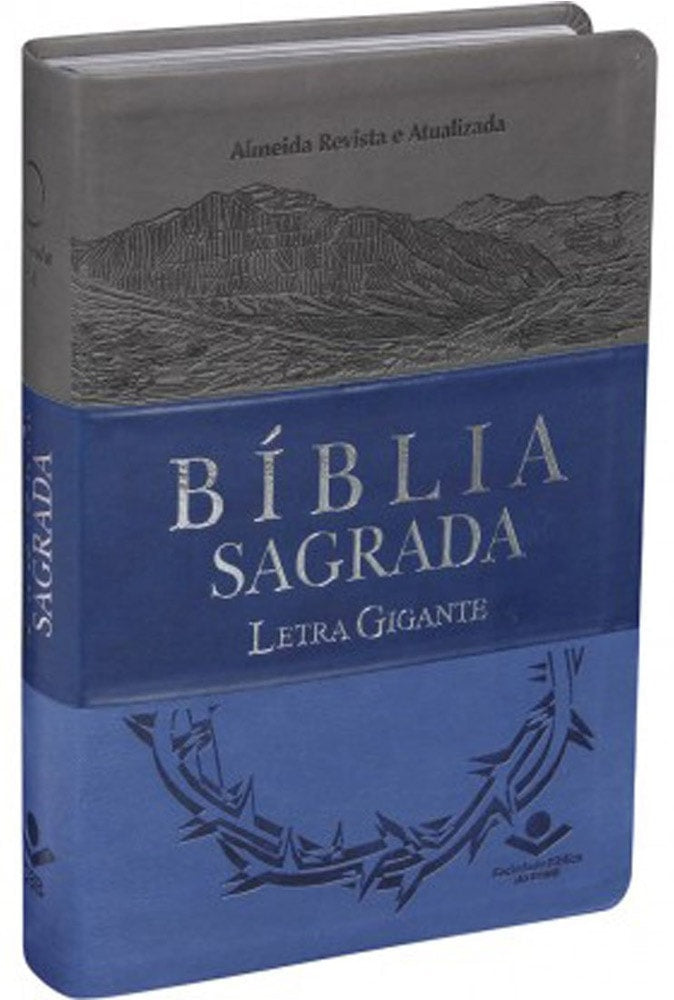 Bíblia Sagrada | Letra Gigante | ARA | Capa Triotone Azul Luxo c/ Índice
