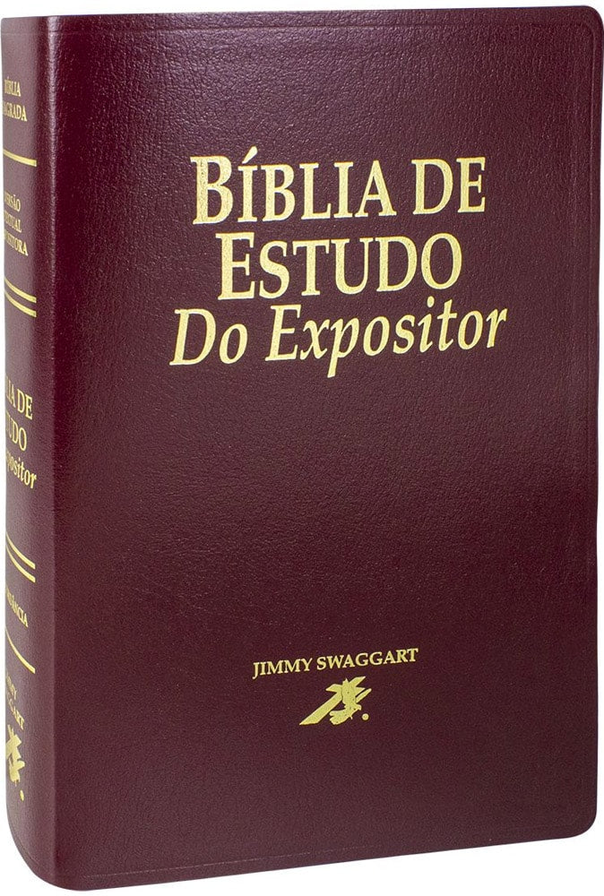 Bíblia de Estudo do Expositor | Letra Normal | NTVE | Capa Couro Vinho
