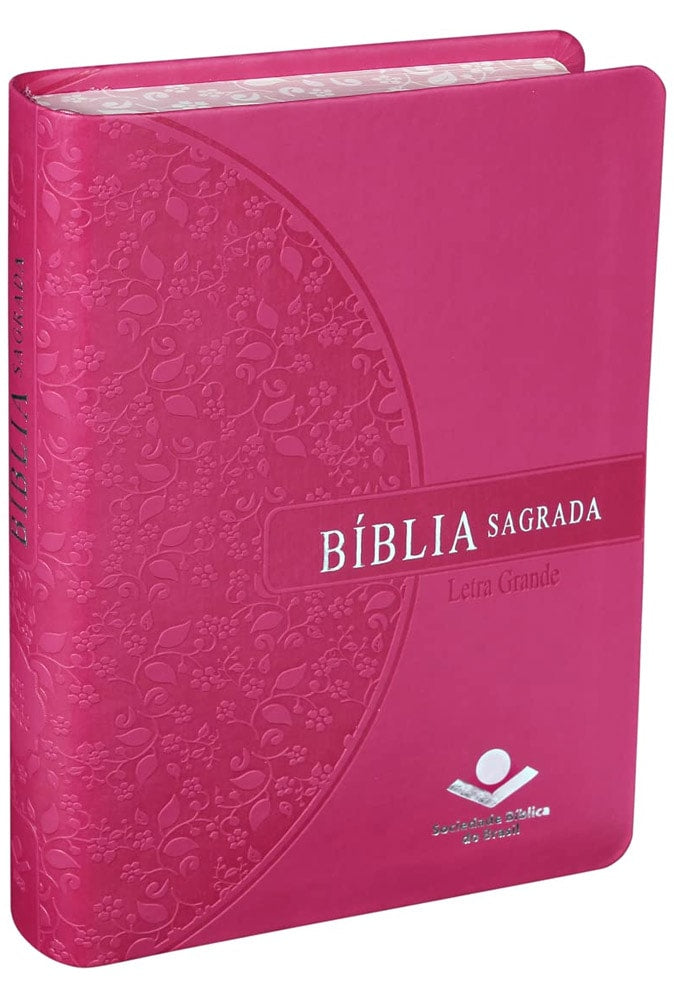 Bíblia Sagrada | Letra Grande | ARA | Capa Pink Florida