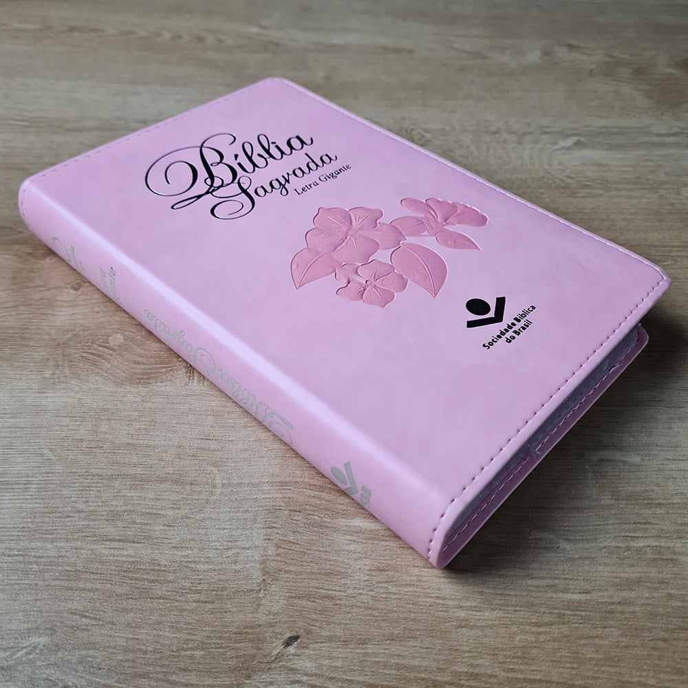 Bíblia Sagrada | Letra Gigante | ARA | Capa Rosa Nobre Luxo